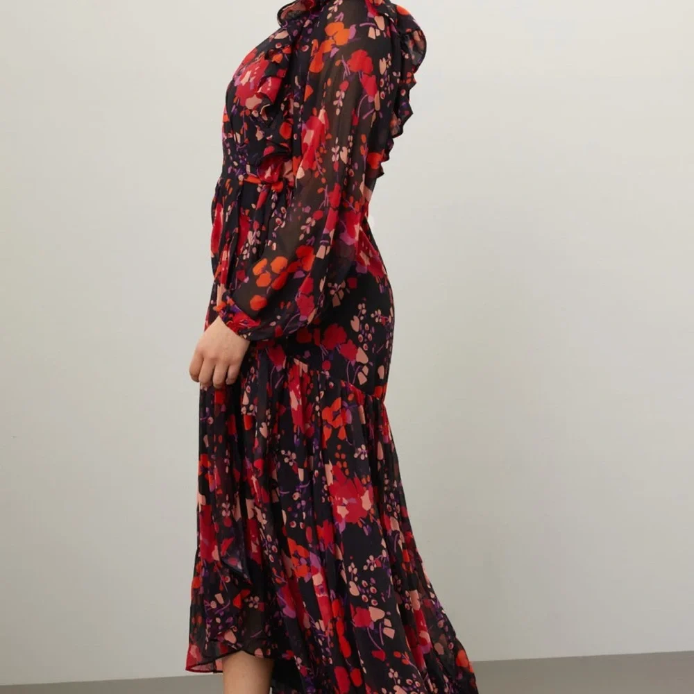 SLATE AND WILLOW FLORAL MIDI WRAP DRESS- EUC- XXL - Picture 2 of 16